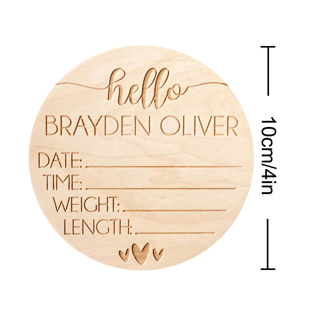 Newborn Baby Name Sign - TorchHill Design