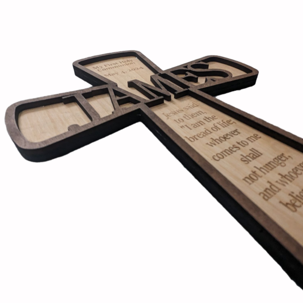 My 1st Communion Personalized Hanging Cross - TorchHill Design