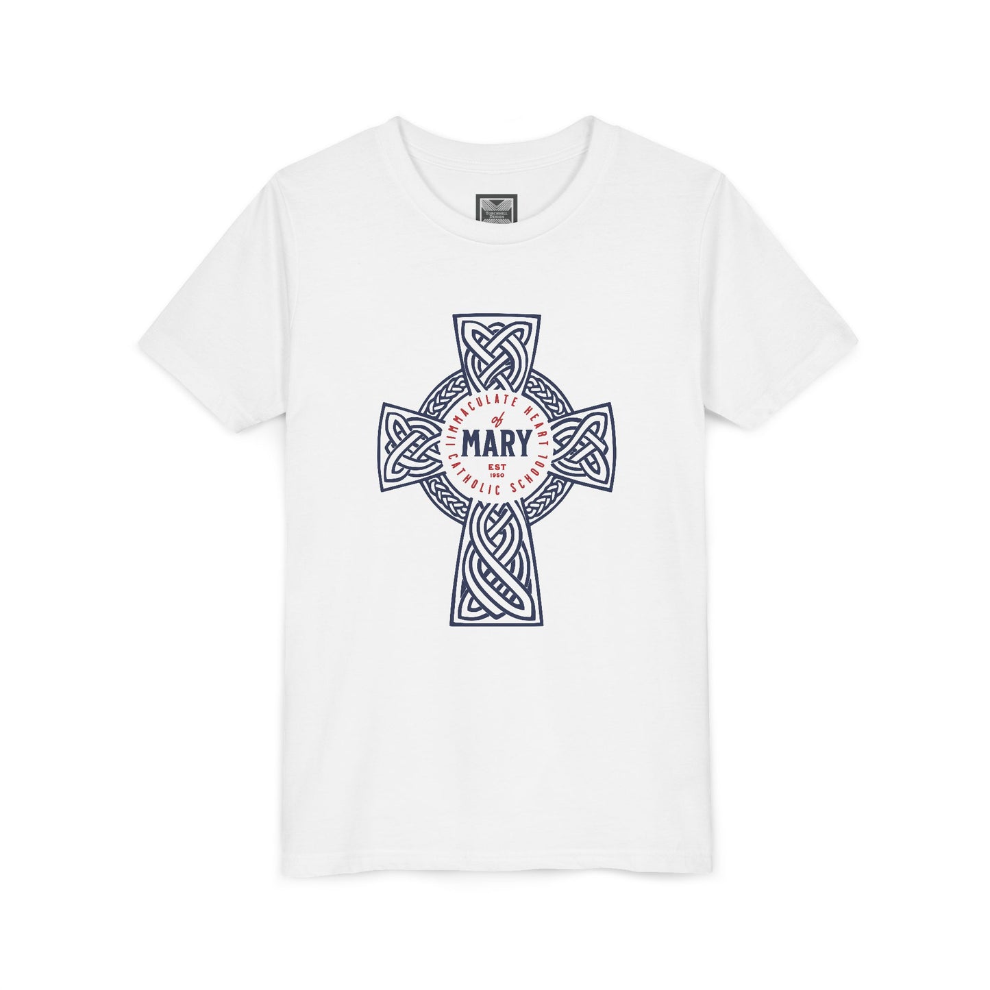 Youth Tee — Celtic Cross IHM Catholic School - TorchHill Design
