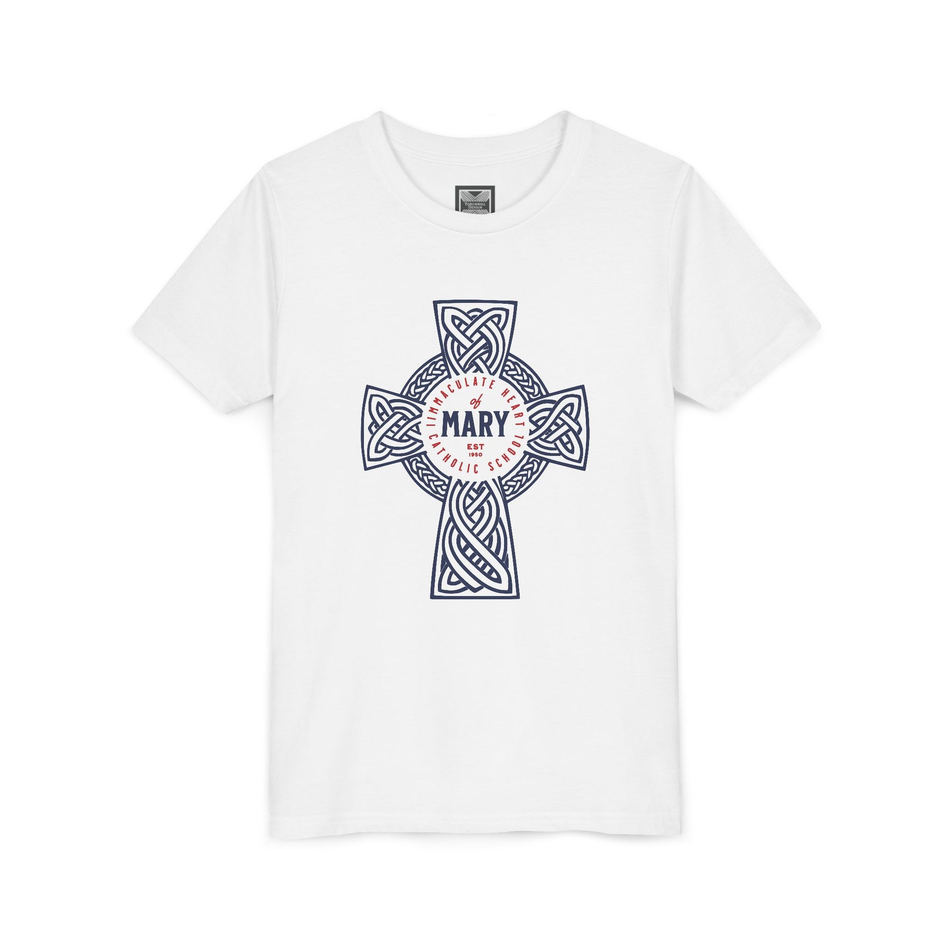 Youth Tee — Celtic Cross IHM Catholic School - TorchHill Design