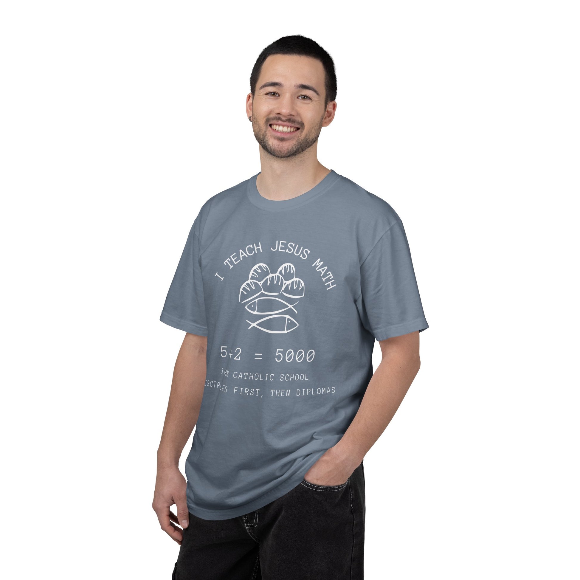 Adult Comfort Colors- I Teach Jesus Math Tee - TorchHill Design
