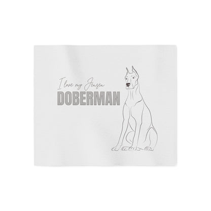 I love my Jensen Doberman Sweatshirt Blanket - TorchHill Design