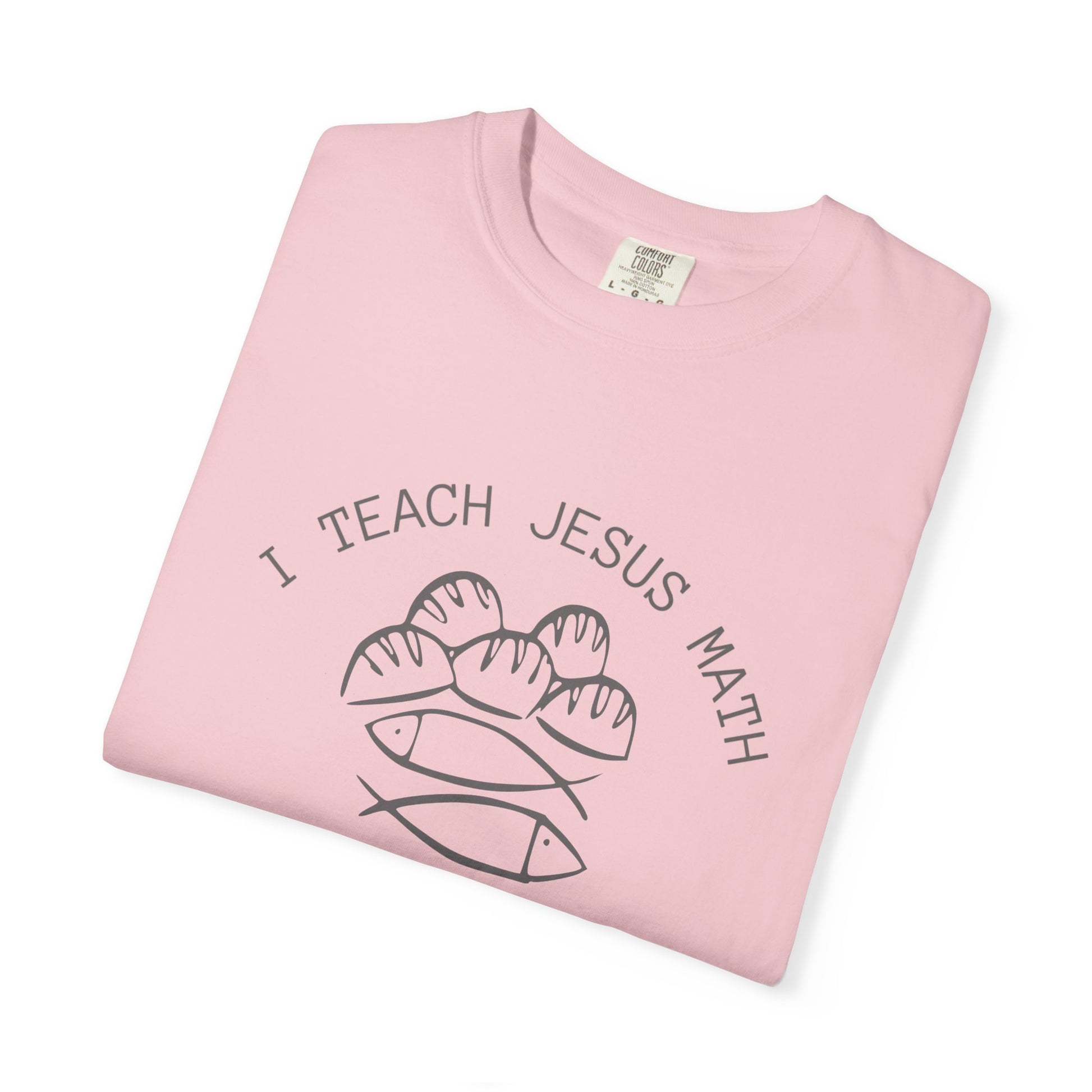 Adult Comfort Colors- I Teach Jesus Math Tee - TorchHill Design