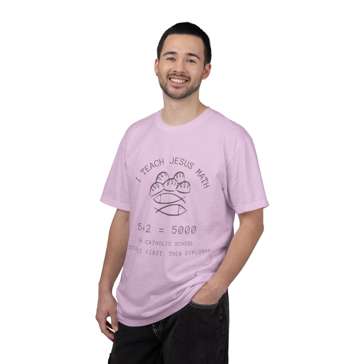 Adult Comfort Colors- I Teach Jesus Math Tee - TorchHill Design