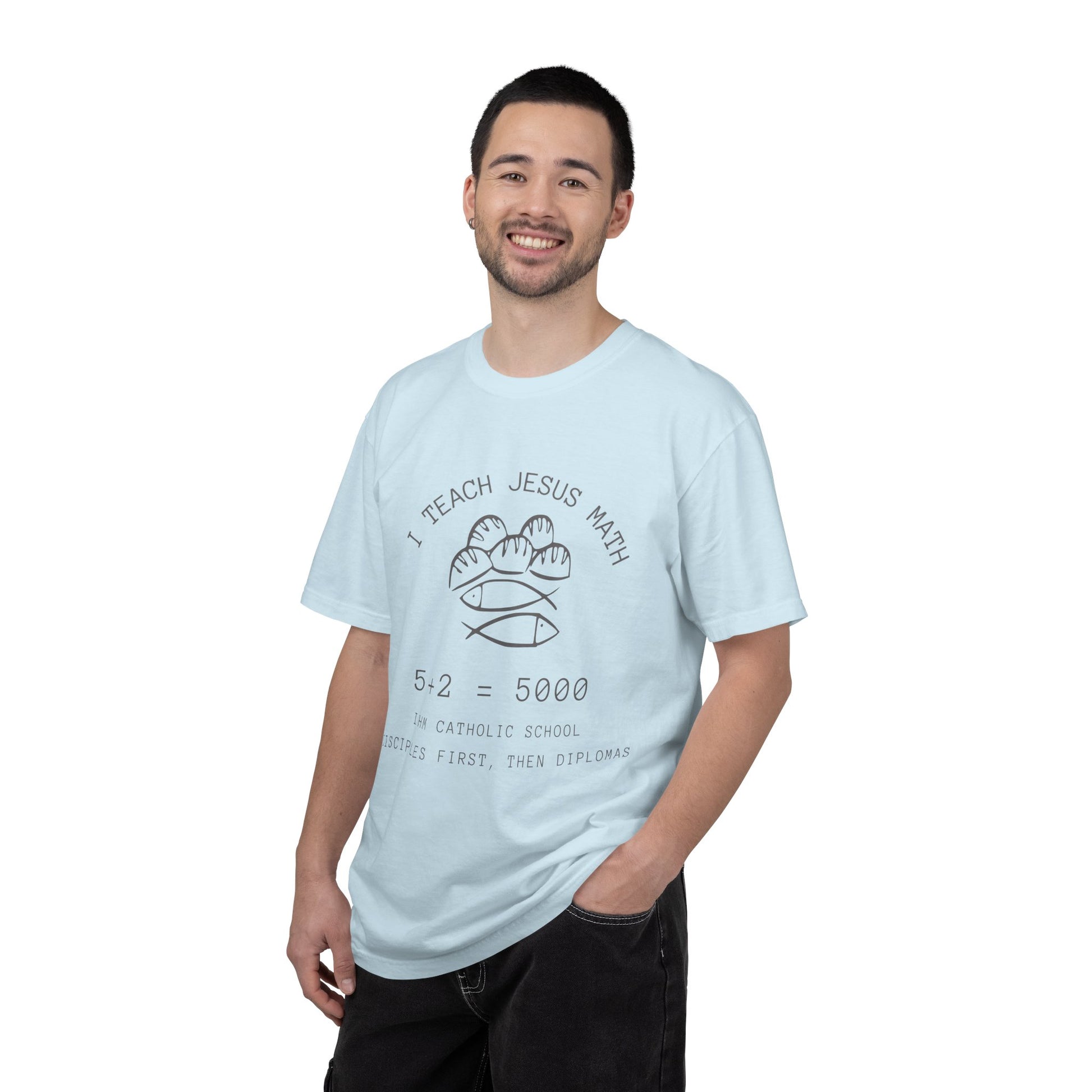 Adult Comfort Colors- I Teach Jesus Math Tee - TorchHill Design