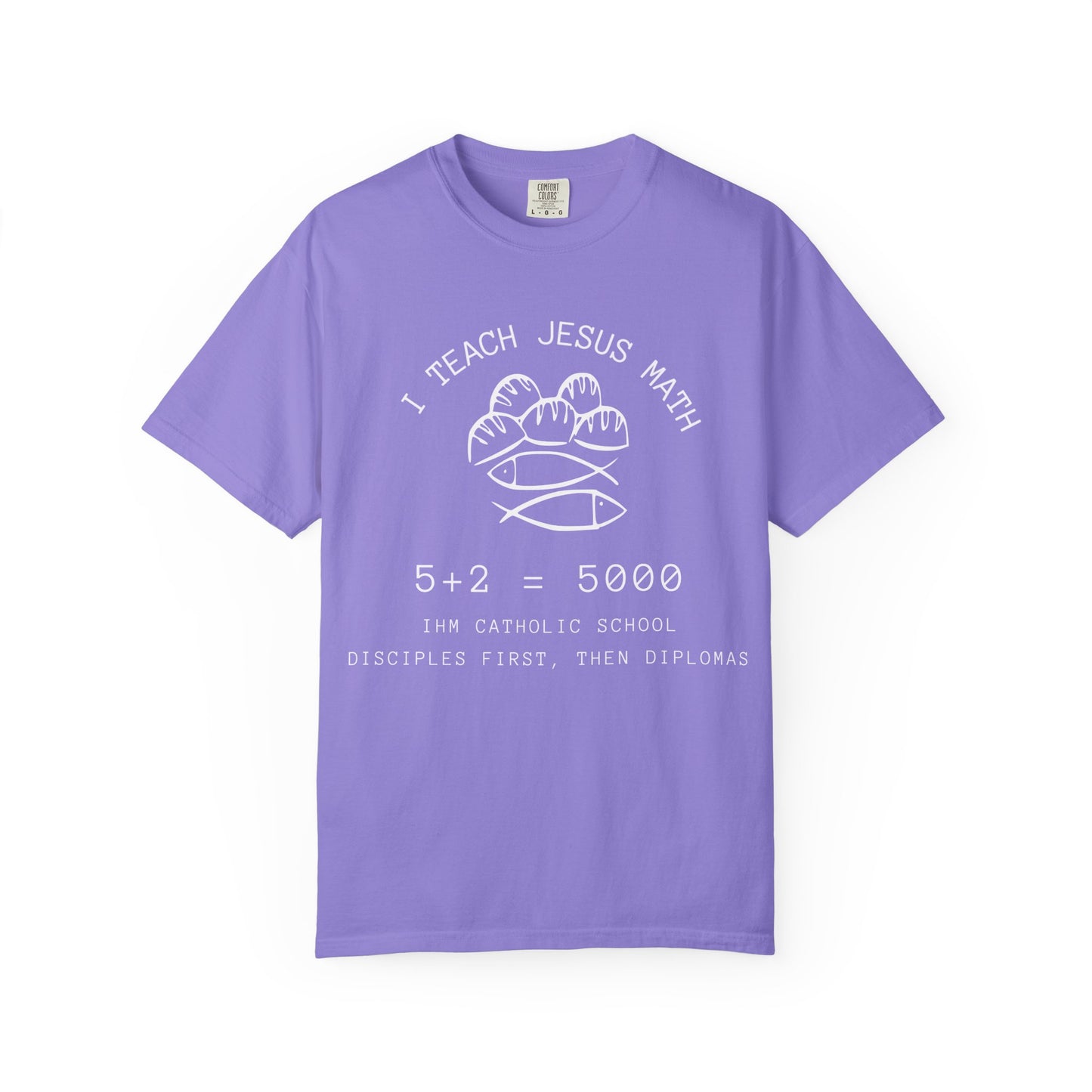 Adult Comfort Colors- I Teach Jesus Math Tee - TorchHill Design