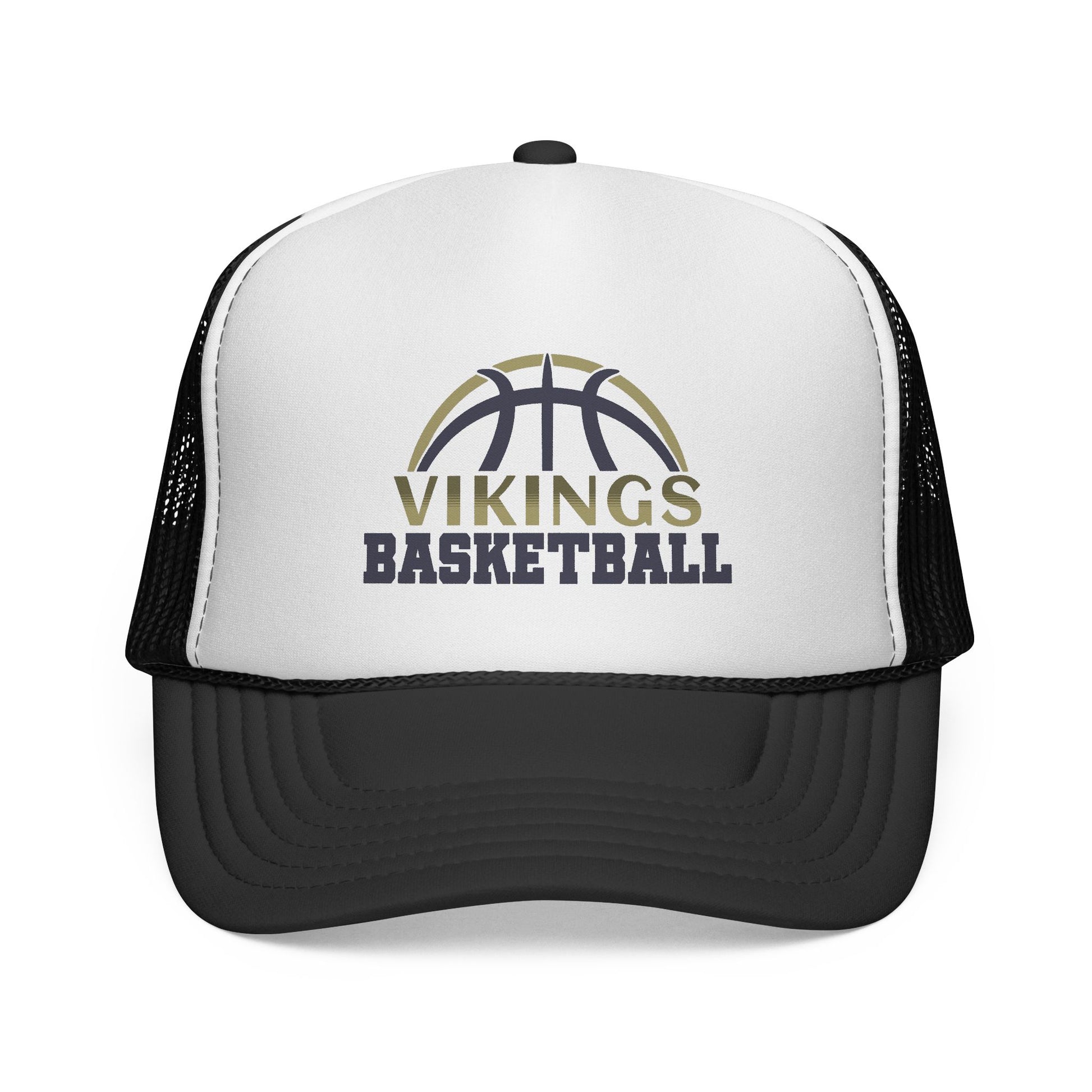 Vikings Basketball Trucker Hat - Mesh Adjustable Cap - TorchHill Design