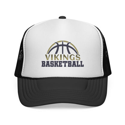 Vikings Basketball Trucker Hat - Mesh Adjustable Cap - TorchHill Design