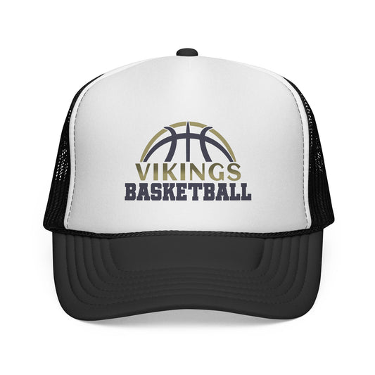 Vikings Basketball Trucker Hat - Mesh Adjustable Cap - TorchHill Design