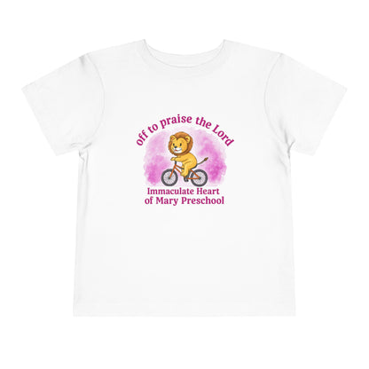 Toddler Tee — "Off to Praise the Lord" Preschool Lion Shirt - TorchHill Design