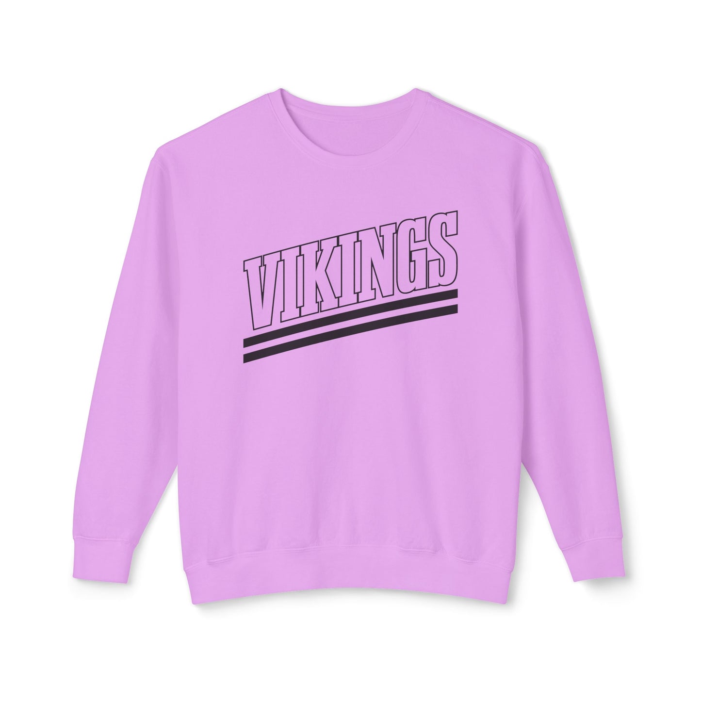 Vikings Retro Stripe Adult Unisex Crewneck Sweatshirt - TorchHill Design