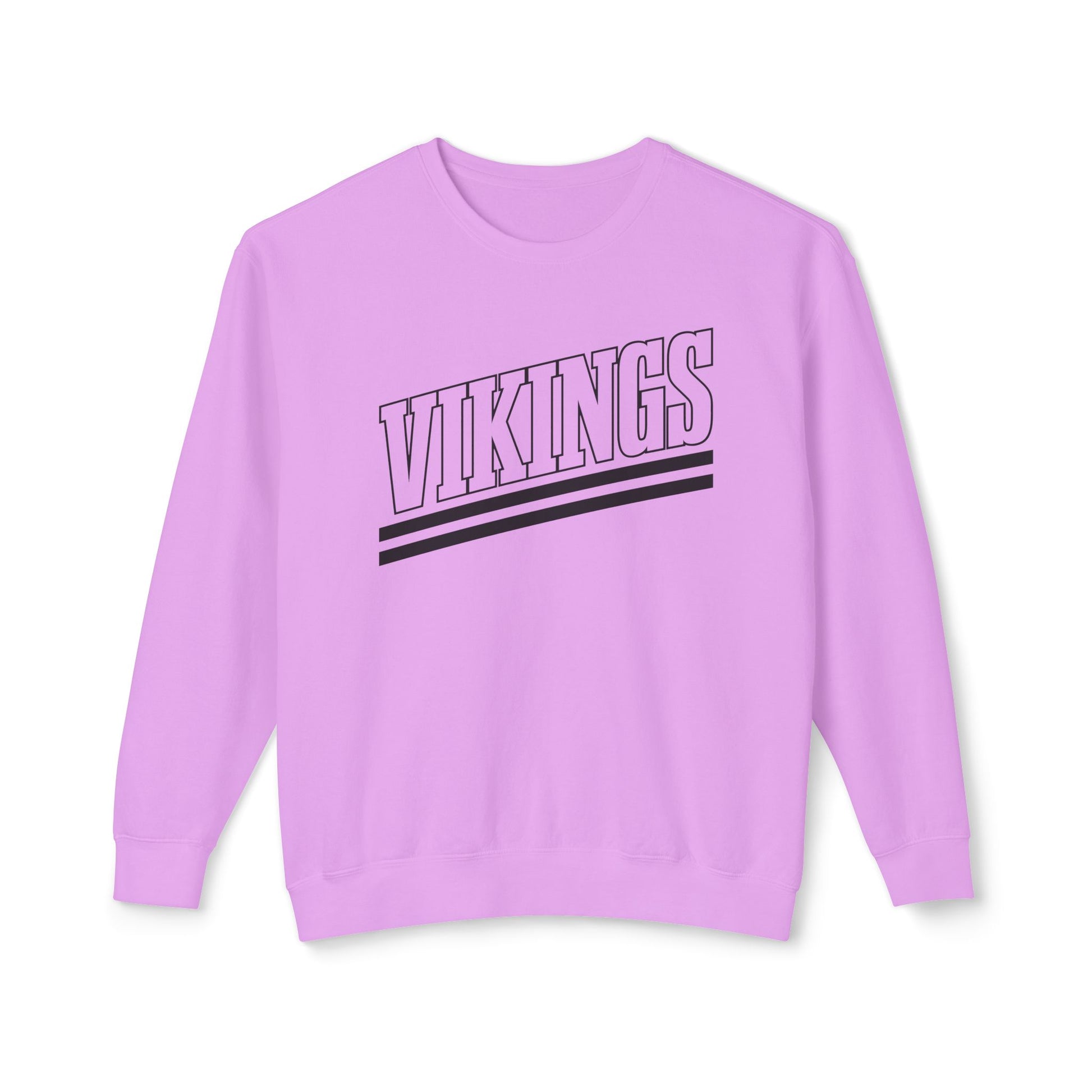 Vikings Retro Stripe Adult Unisex Crewneck Sweatshirt - TorchHill Design