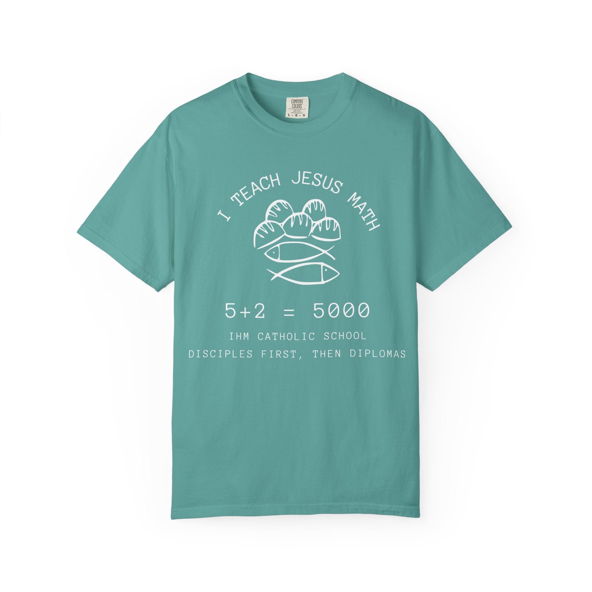 Adult Comfort Colors- I Teach Jesus Math Tee - TorchHill Design
