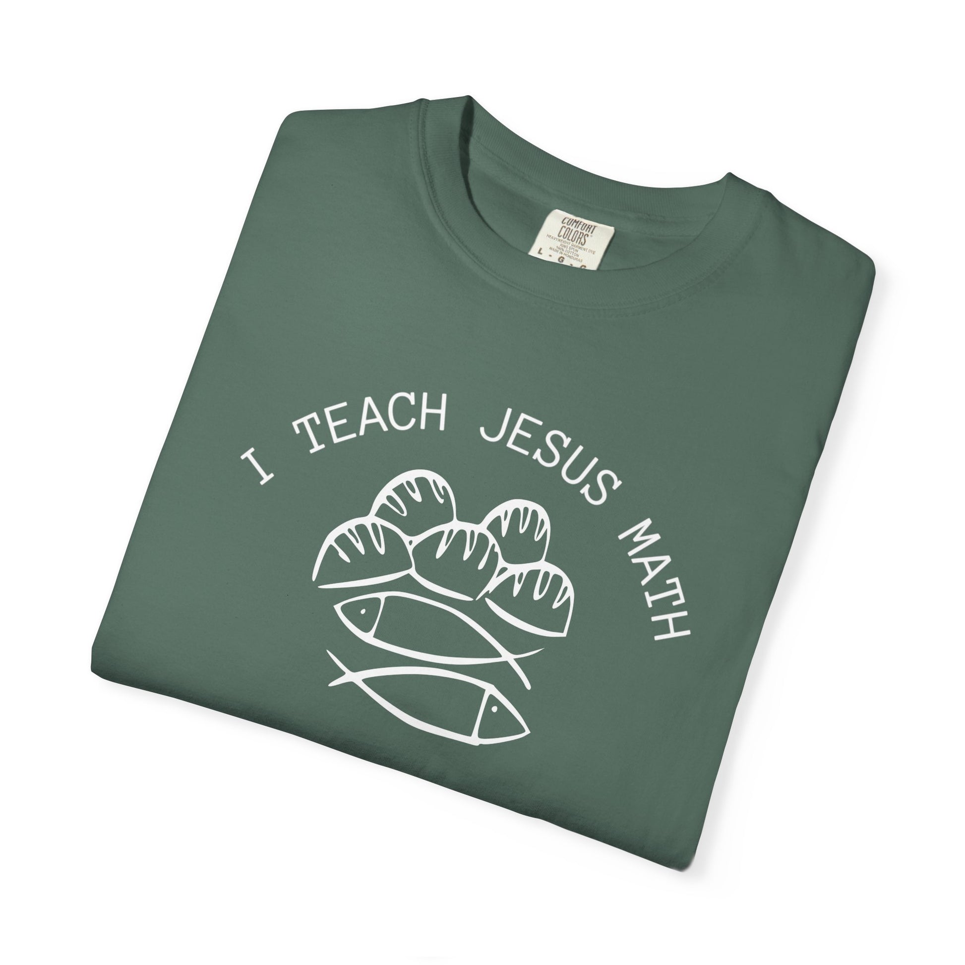 Adult Comfort Colors- I Teach Jesus Math Tee - TorchHill Design