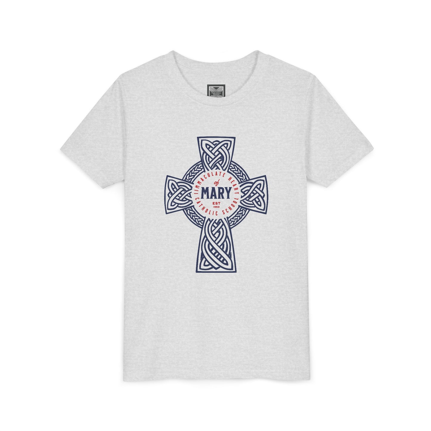 Youth Tee — Celtic Cross IHM Catholic School - TorchHill Design