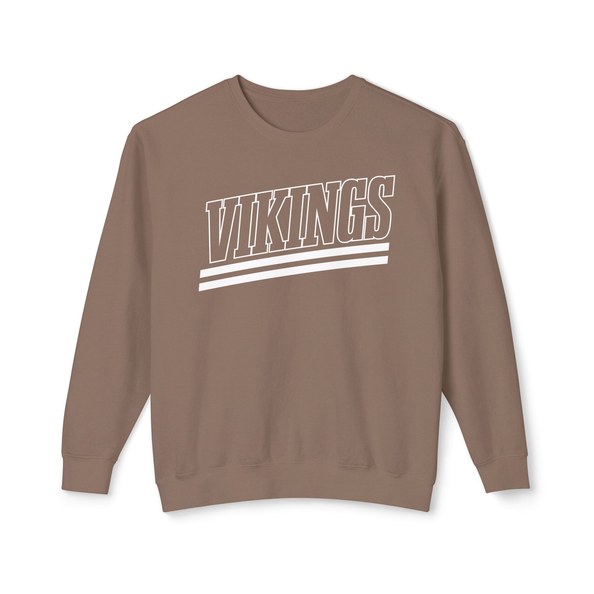 Vikings Retro Stripe Adult Unisex Crewneck Sweatshirt - TorchHill Design