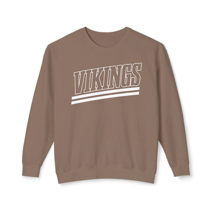 Vikings Retro Stripe Adult Unisex Crewneck Sweatshirt - TorchHill Design