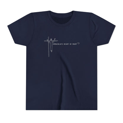 Youth Tee - IHM Parish Cross - TorchHill Design