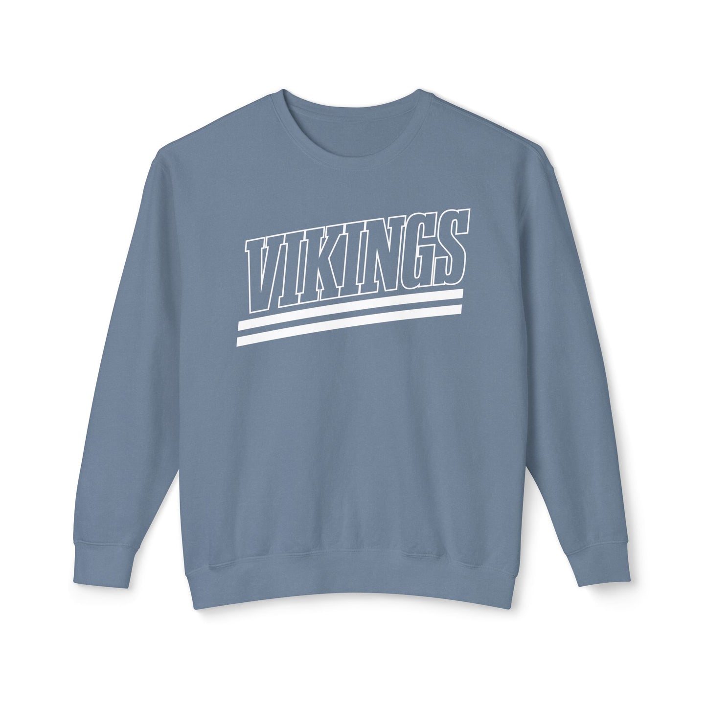 Vikings Retro Stripe Adult Unisex Crewneck Sweatshirt - TorchHill Design