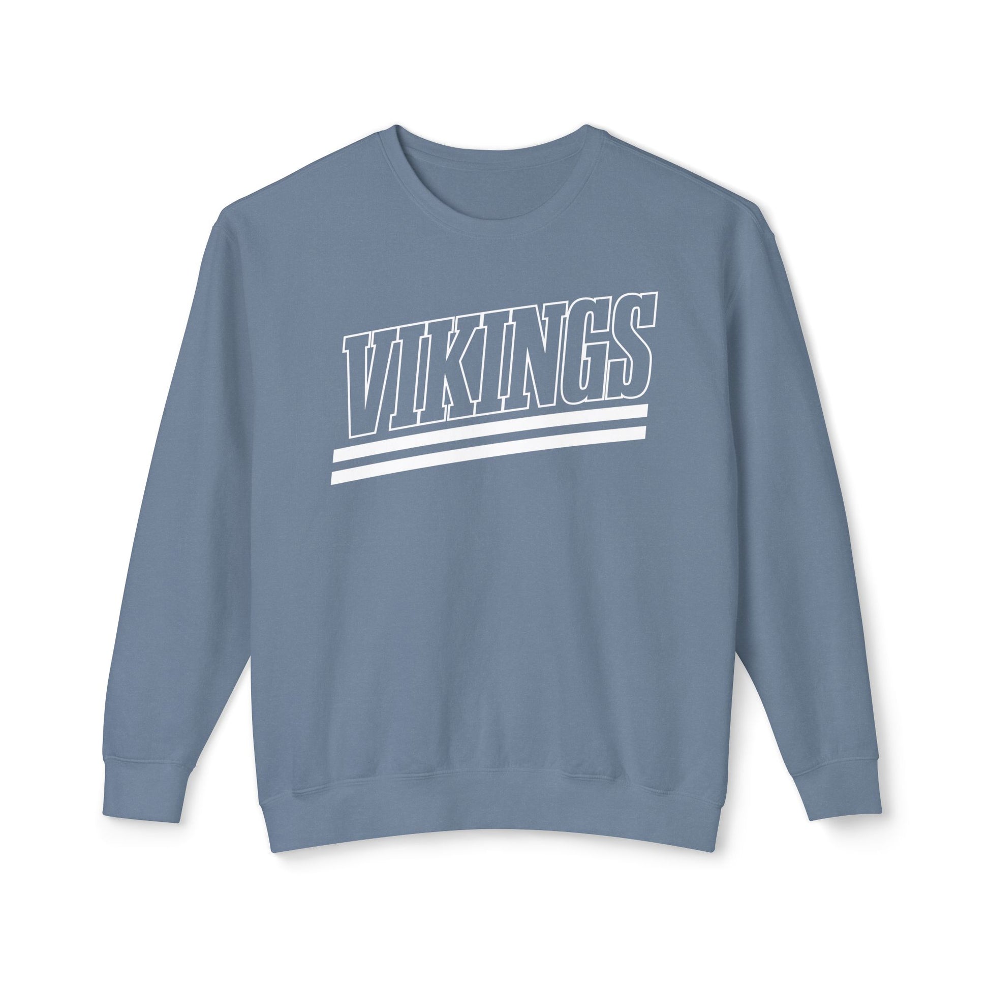 Vikings Retro Stripe Adult Unisex Crewneck Sweatshirt - TorchHill Design