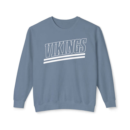 Vikings Retro Stripe Adult Unisex Crewneck Sweatshirt - TorchHill Design