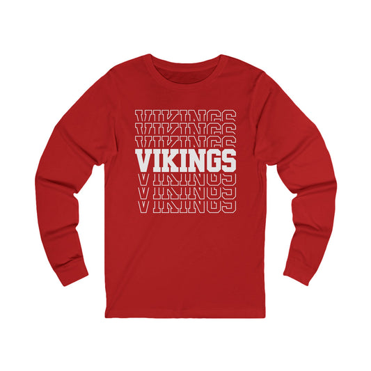 Vikings Repeat Women's Long Sleeve Tee - TorchHill Design