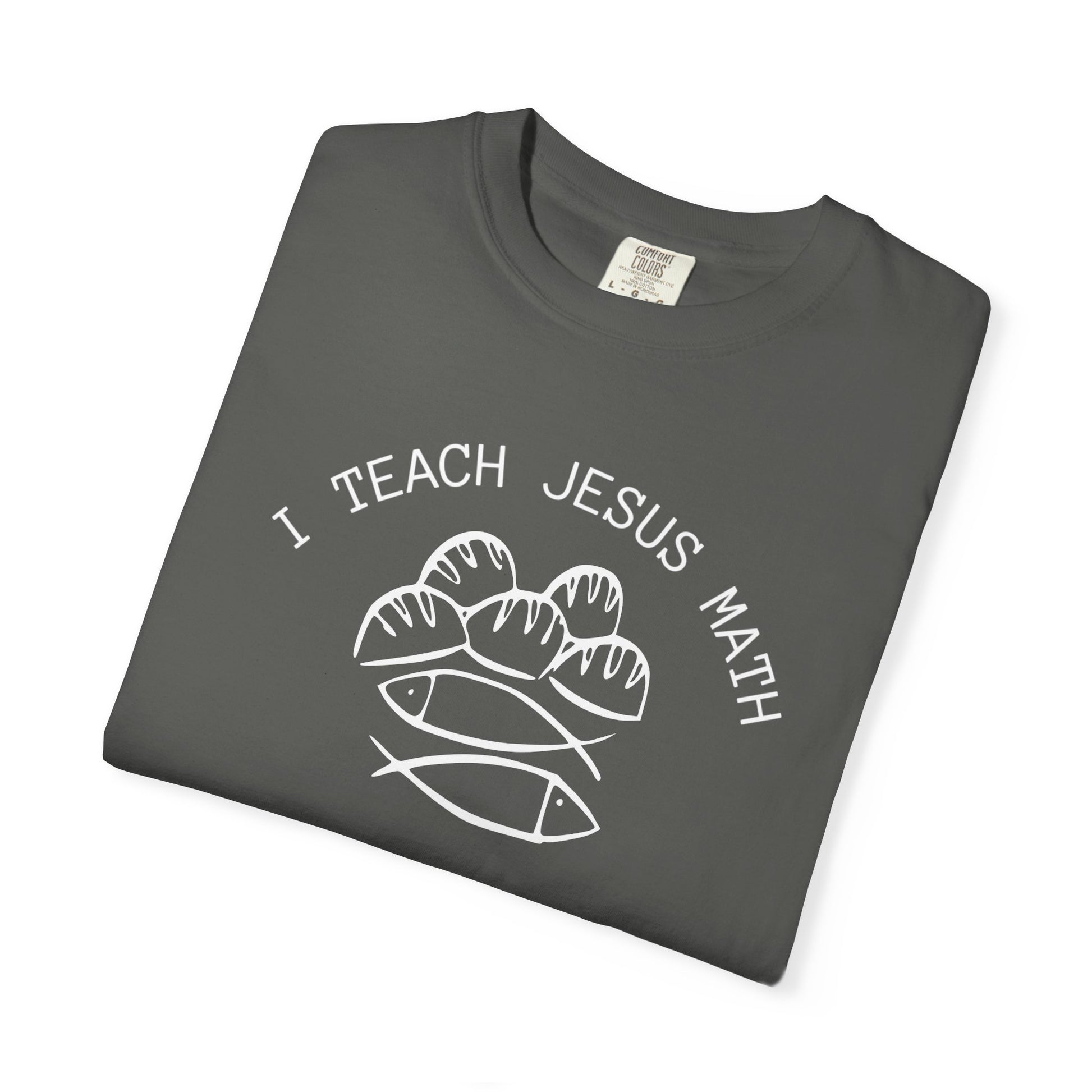 Adult Comfort Colors- I Teach Jesus Math Tee - TorchHill Design