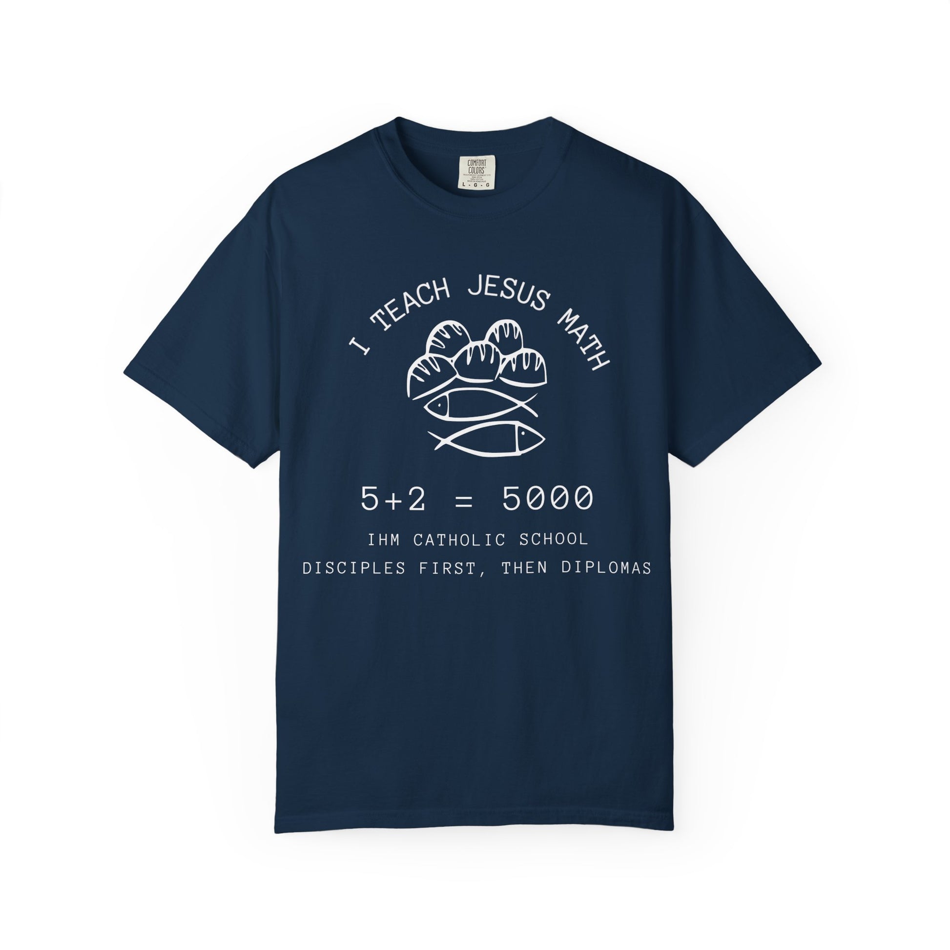 Adult Comfort Colors- I Teach Jesus Math Tee - TorchHill Design