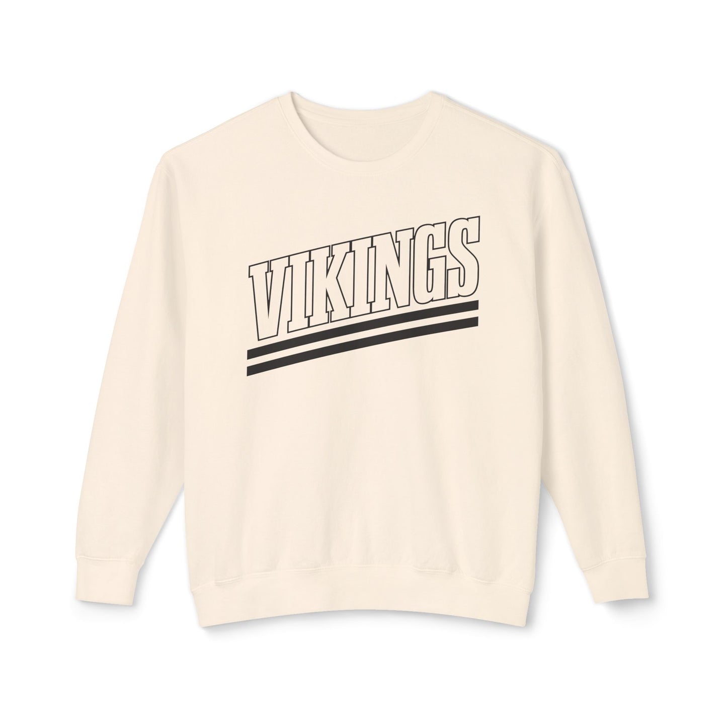 Vikings Retro Stripe Adult Unisex Crewneck Sweatshirt - TorchHill Design