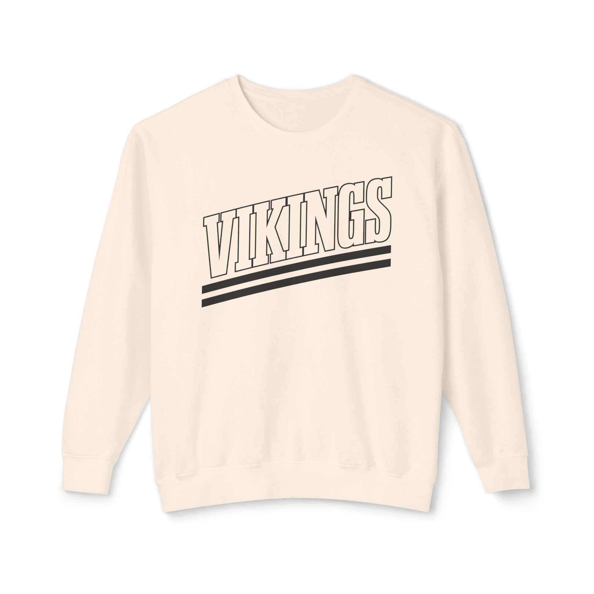 Vikings Retro Stripe Adult Unisex Crewneck Sweatshirt - TorchHill Design