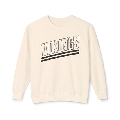 Vikings Retro Stripe Adult Unisex Crewneck Sweatshirt - TorchHill Design