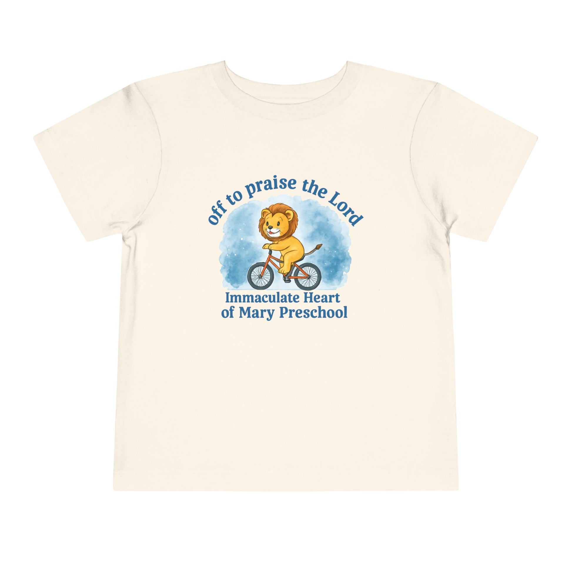 Toddler Tee — "Off to Praise the Lord" Preschool Lion Shirt - TorchHill Design