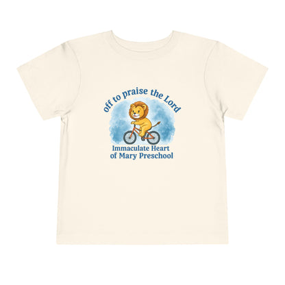Toddler Tee — "Off to Praise the Lord" Preschool Lion Shirt - TorchHill Design