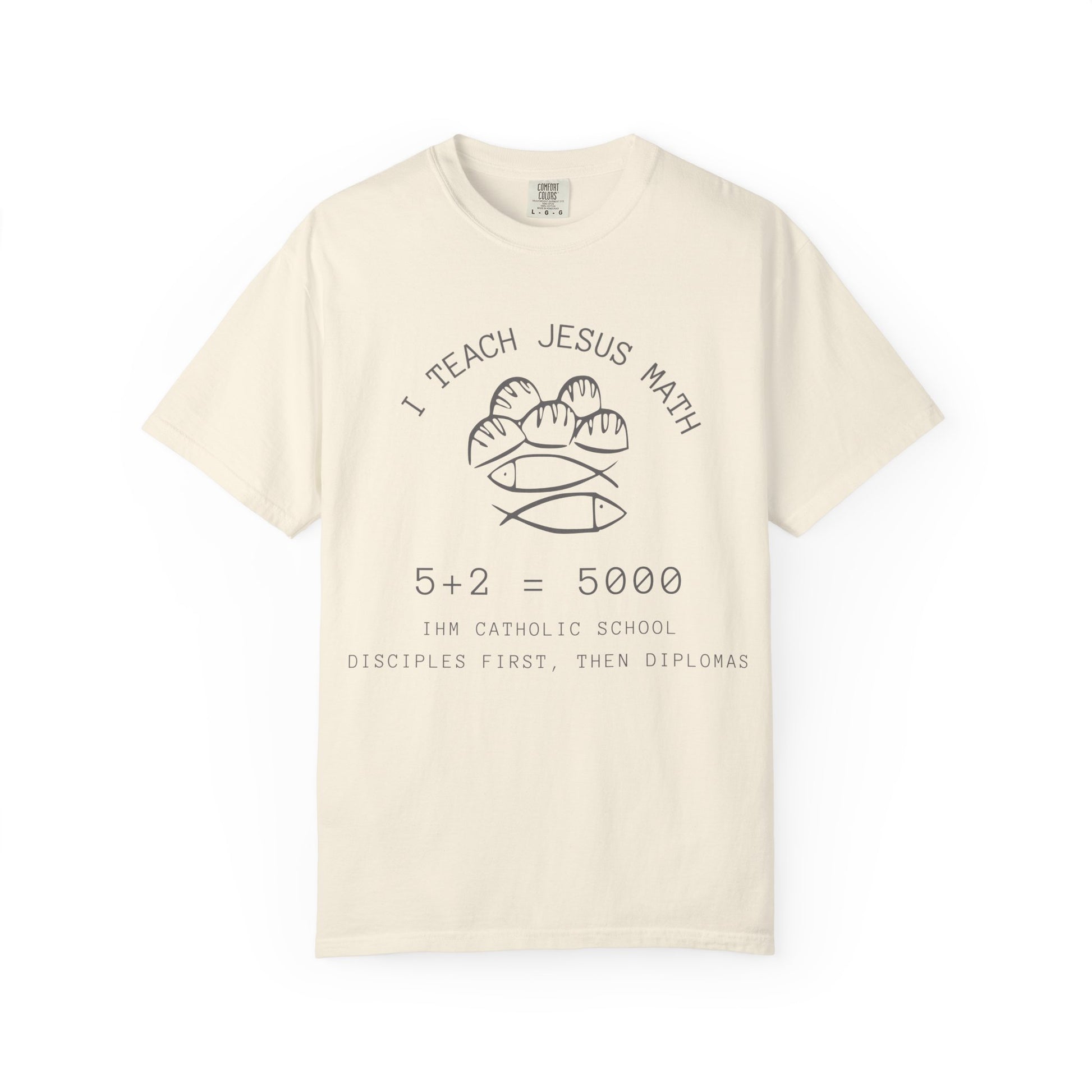 Adult Comfort Colors- I Teach Jesus Math Tee - TorchHill Design