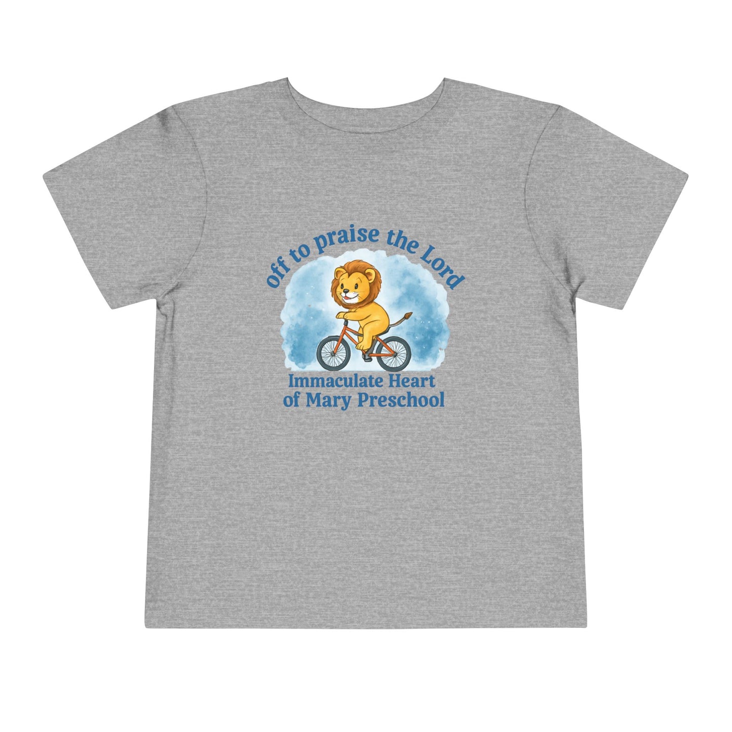Toddler Tee — "Off to Praise the Lord" Preschool Lion Shirt - TorchHill Design