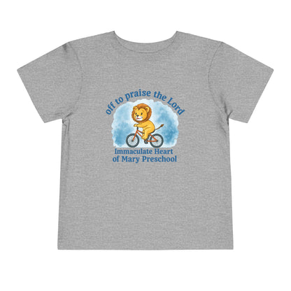 Toddler Tee — "Off to Praise the Lord" Preschool Lion Shirt - TorchHill Design