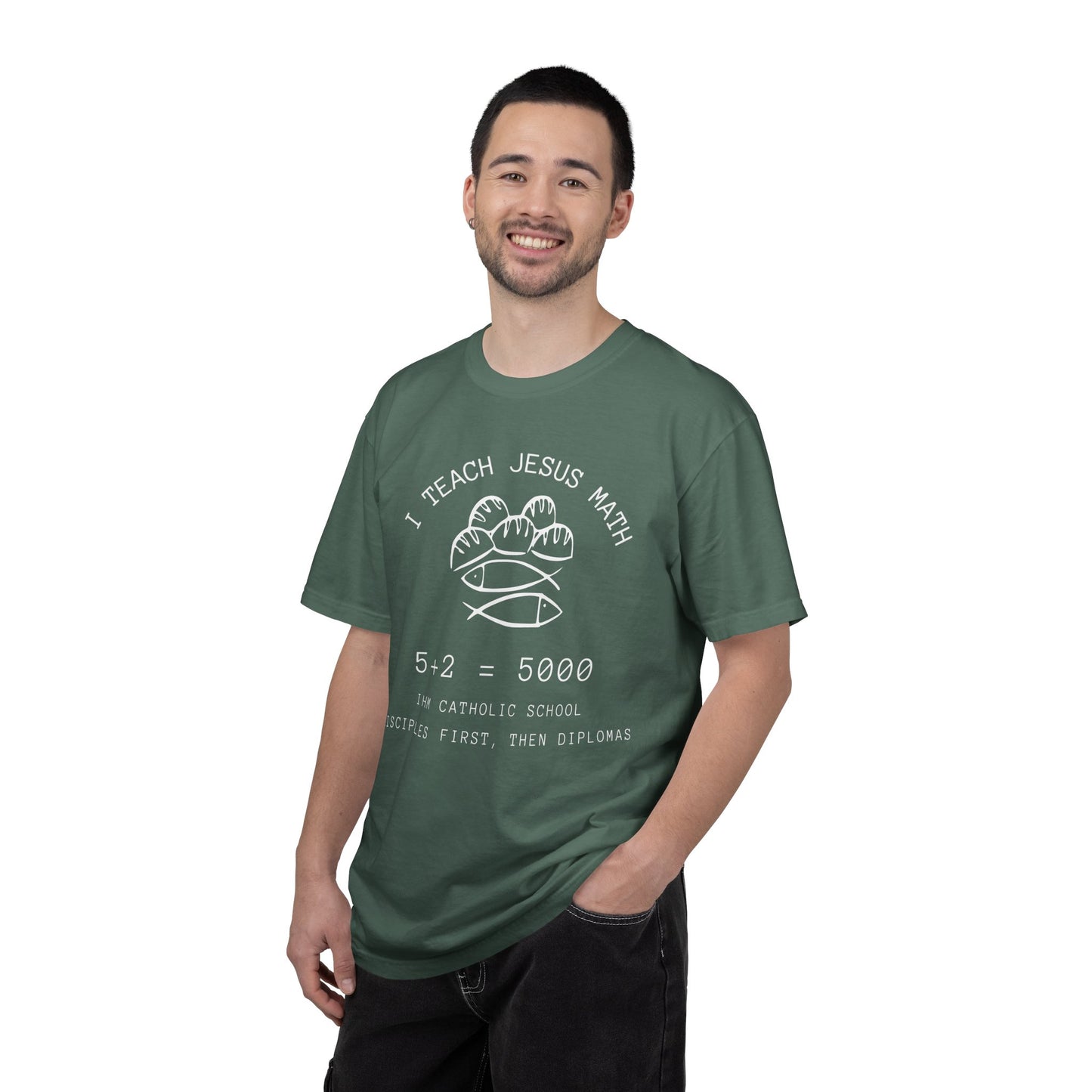 Adult Comfort Colors- I Teach Jesus Math Tee - TorchHill Design