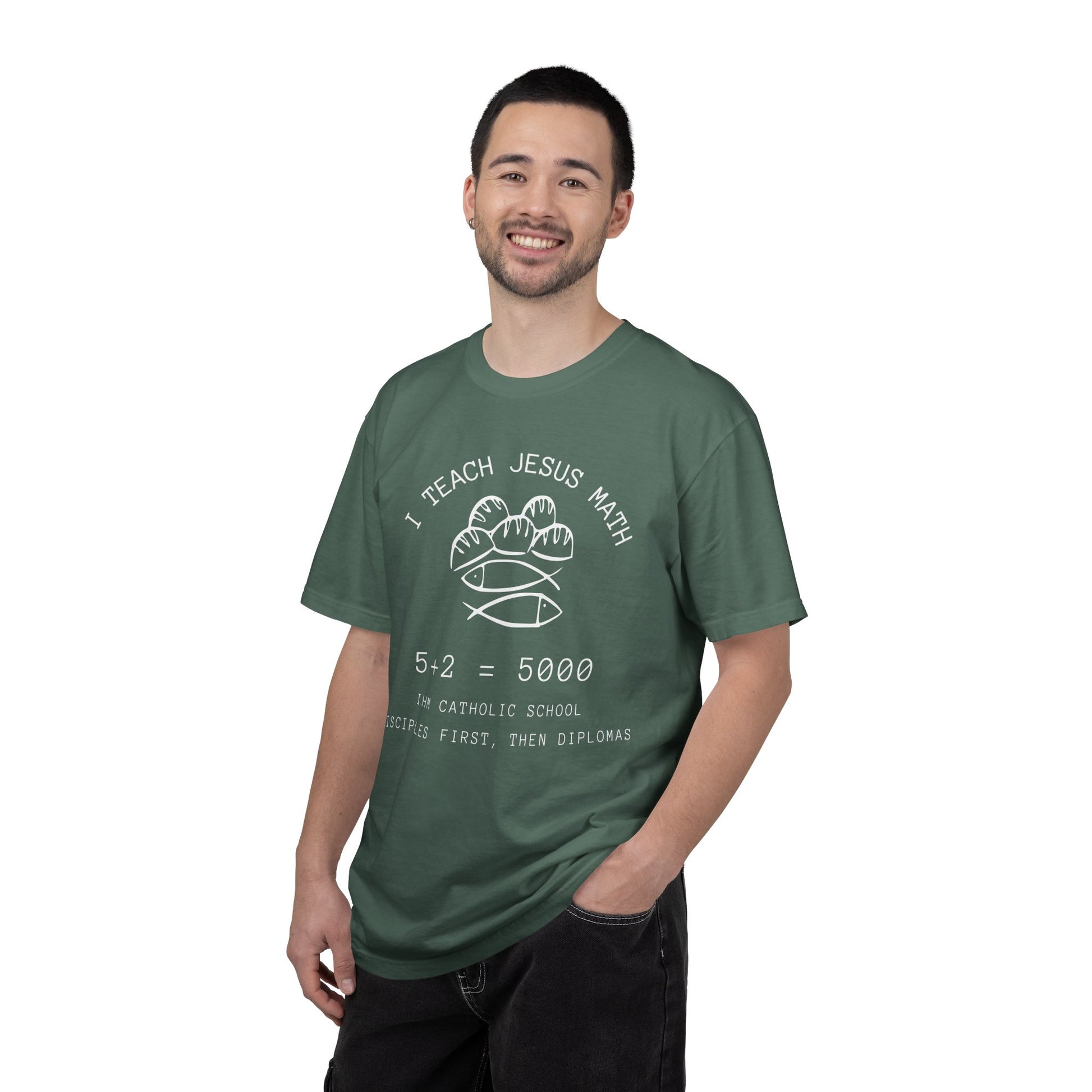 Adult Comfort Colors- I Teach Jesus Math Tee - TorchHill Design
