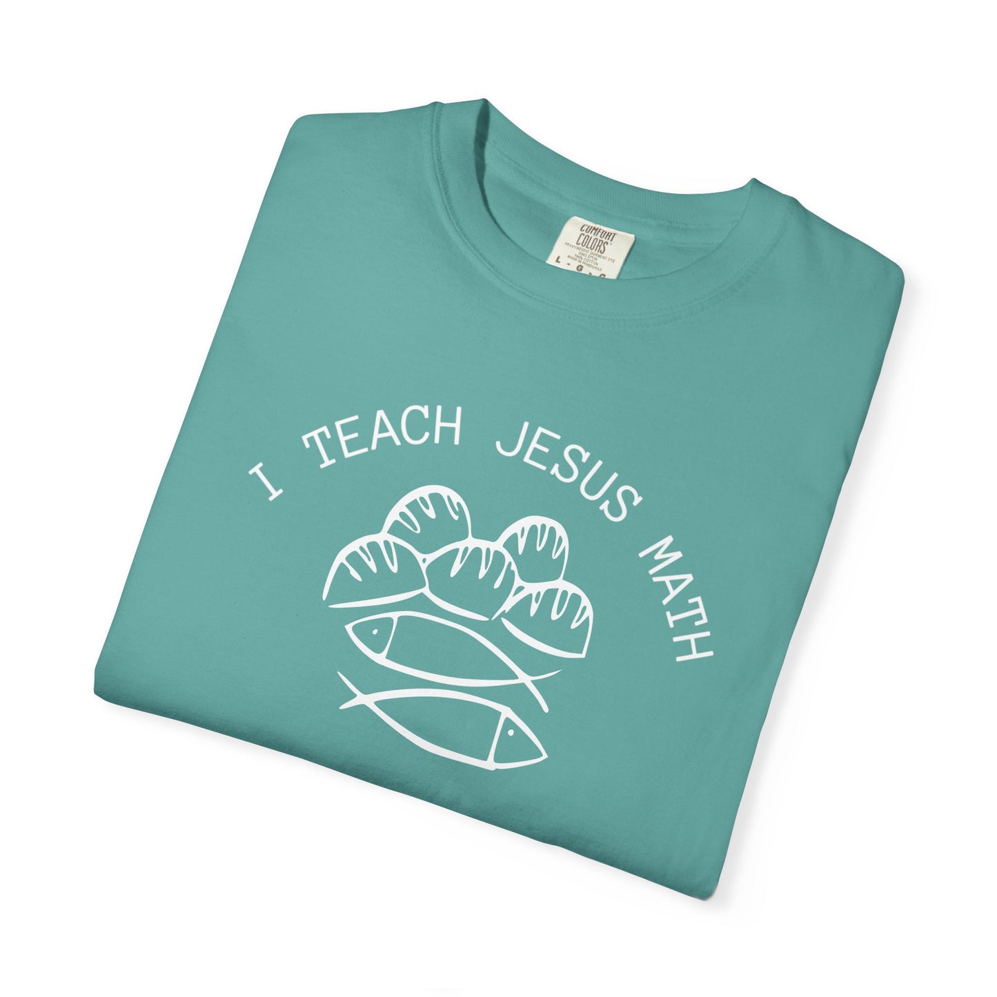 Adult Comfort Colors- I Teach Jesus Math Tee - TorchHill Design