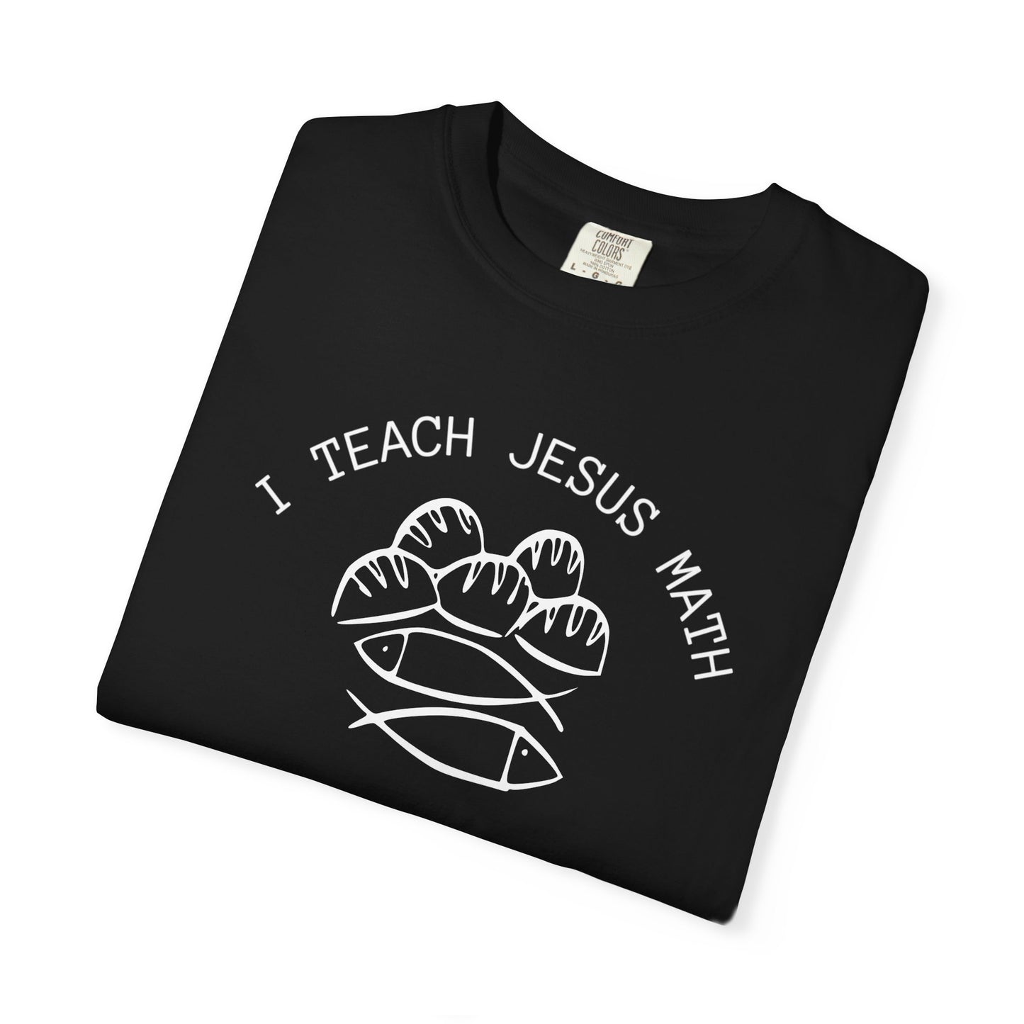 Adult Comfort Colors- I Teach Jesus Math Tee - TorchHill Design