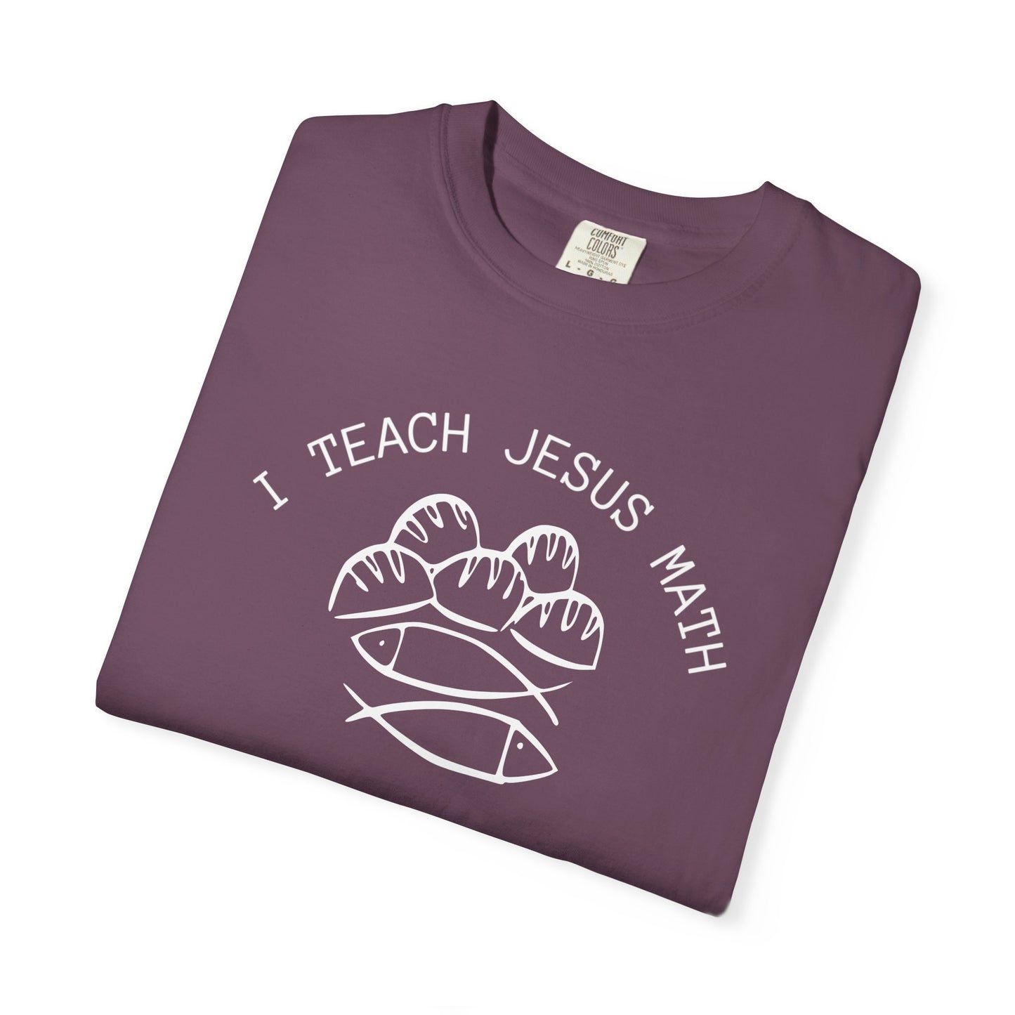 Adult Comfort Colors- I Teach Jesus Math Tee - TorchHill Design