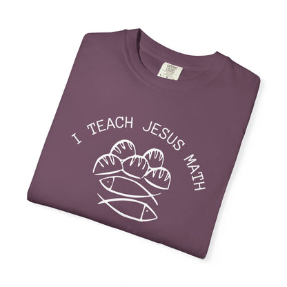 Adult Comfort Colors- I Teach Jesus Math Tee - TorchHill Design