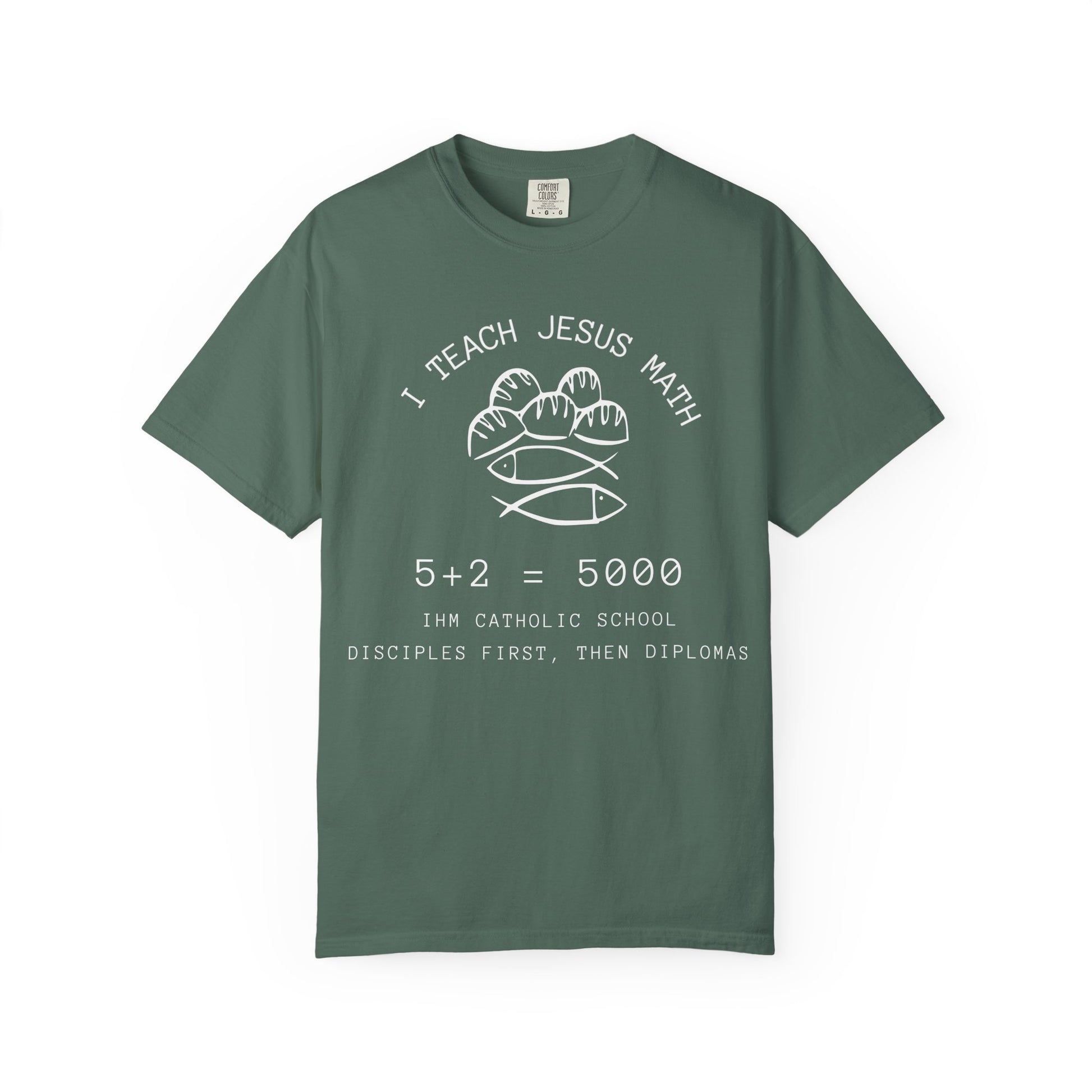 Adult Comfort Colors- I Teach Jesus Math Tee - TorchHill Design
