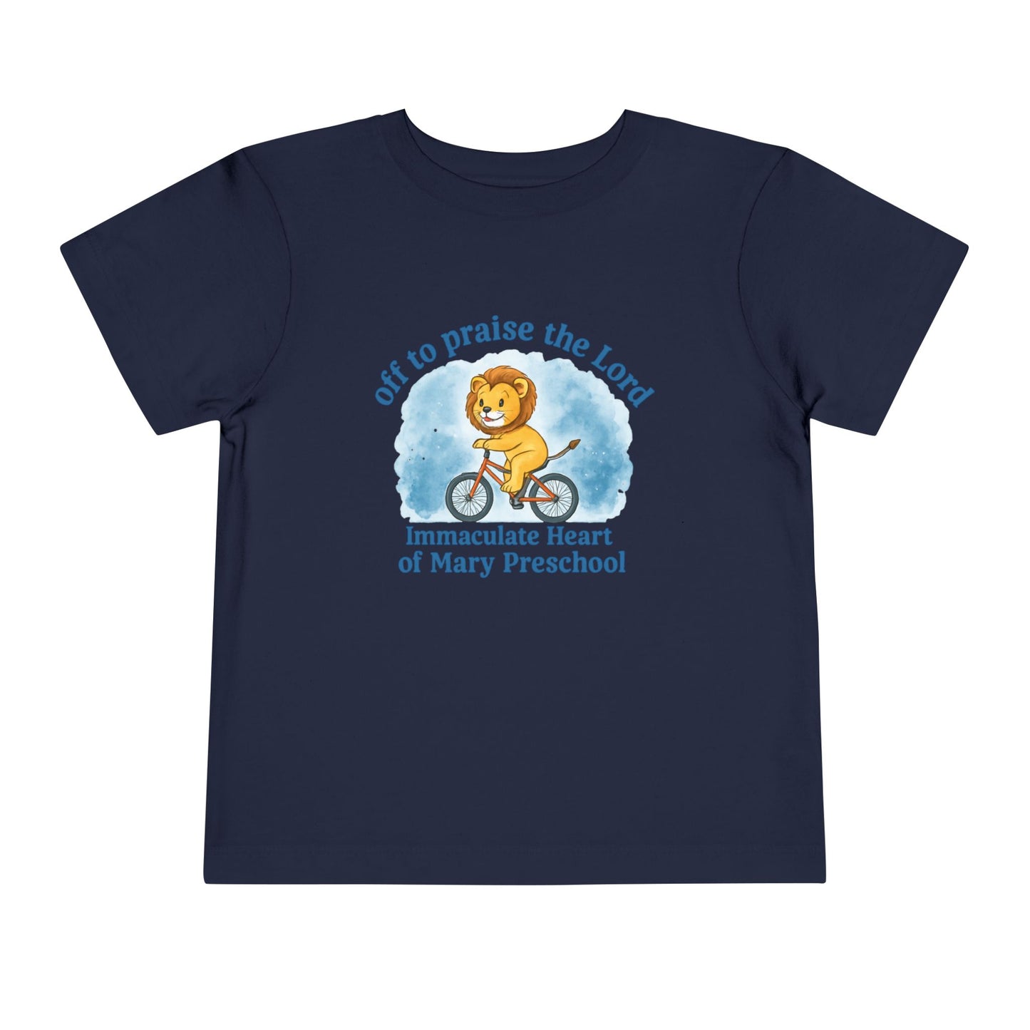Toddler Tee — "Off to Praise the Lord" Preschool Lion Shirt - TorchHill Design