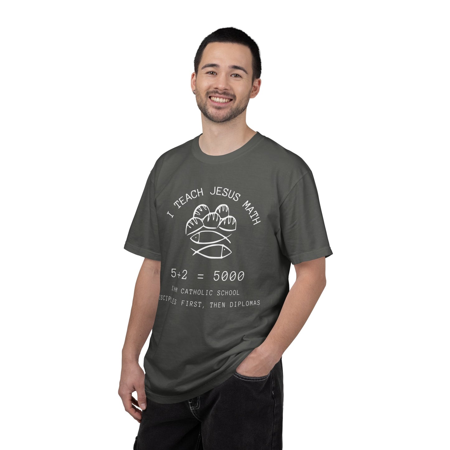 Adult Comfort Colors- I Teach Jesus Math Tee - TorchHill Design