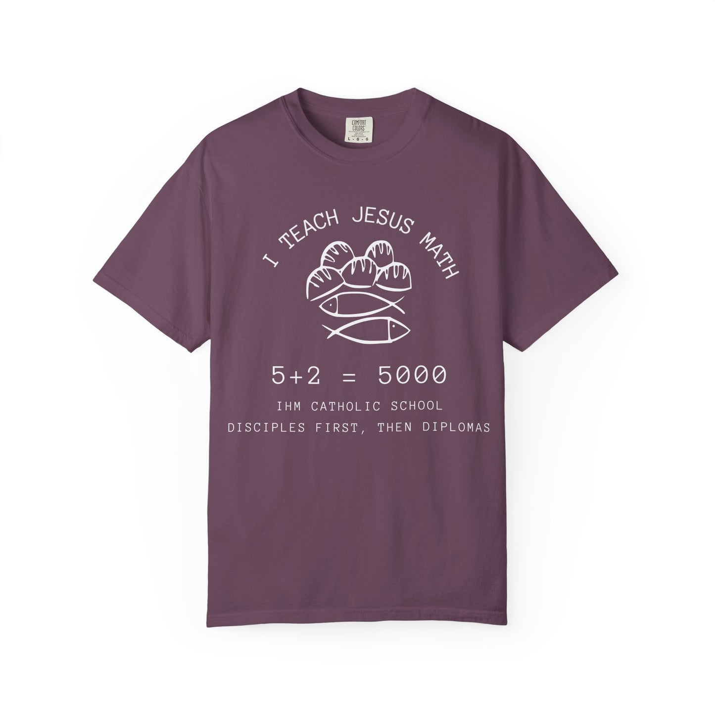 Adult Comfort Colors- I Teach Jesus Math Tee - TorchHill Design