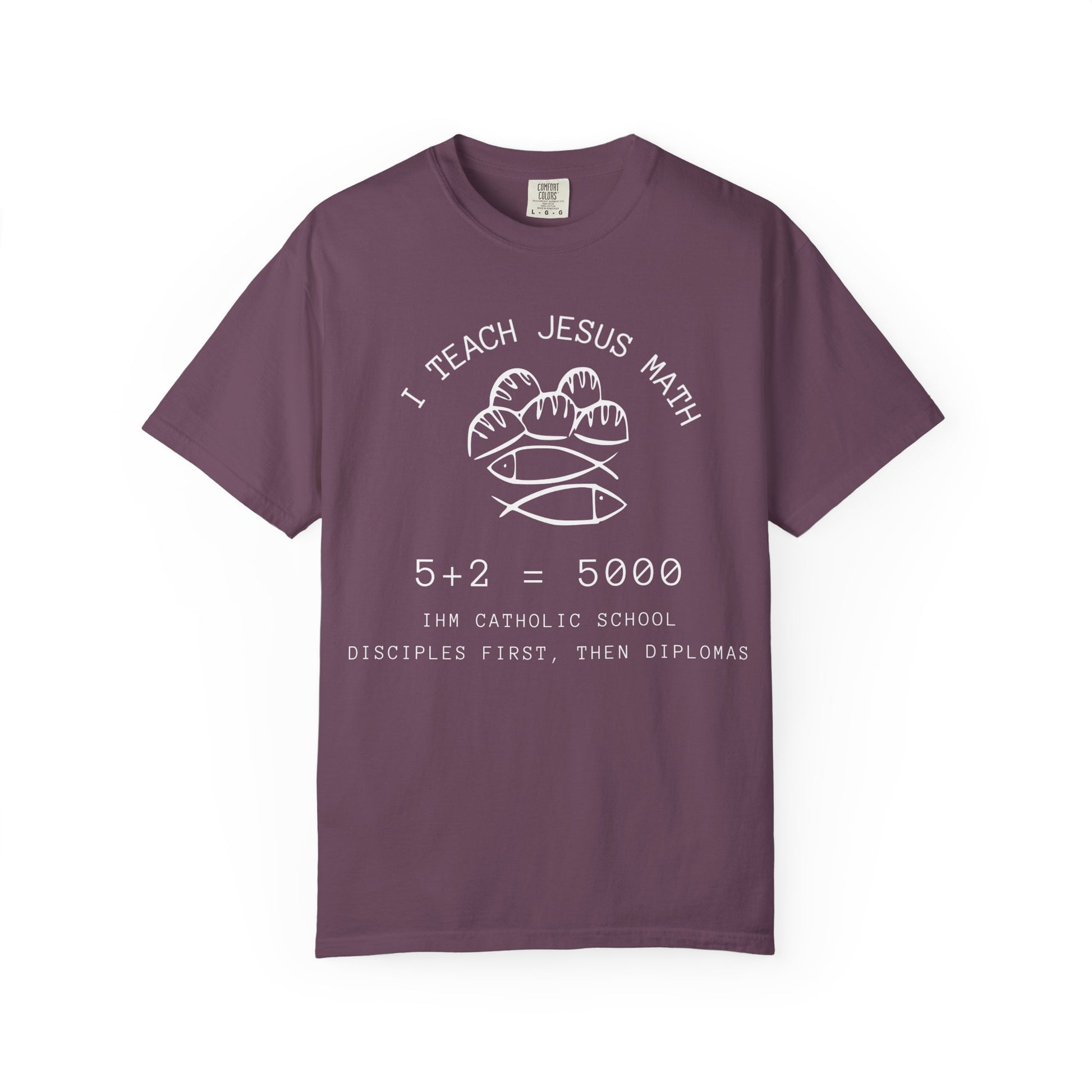Adult Comfort Colors- I Teach Jesus Math Tee - TorchHill Design