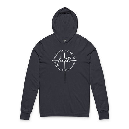 Unisex Faith Hooded Long Sleeve Tee - TorchHill Design
