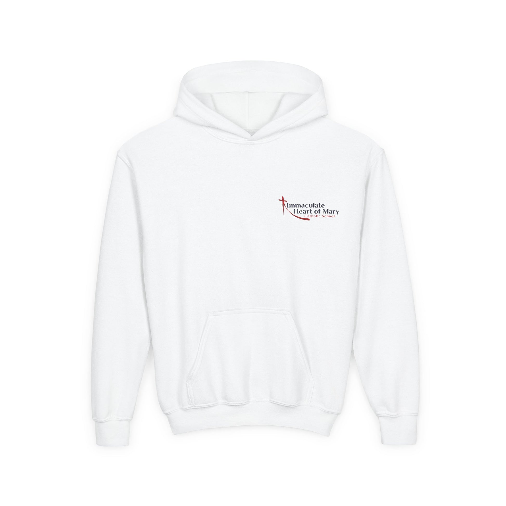 Youth Hoodie — Immaculate Heart of Mary Catholic School Embroidered Logo Sweatshirt - TorchHill Design