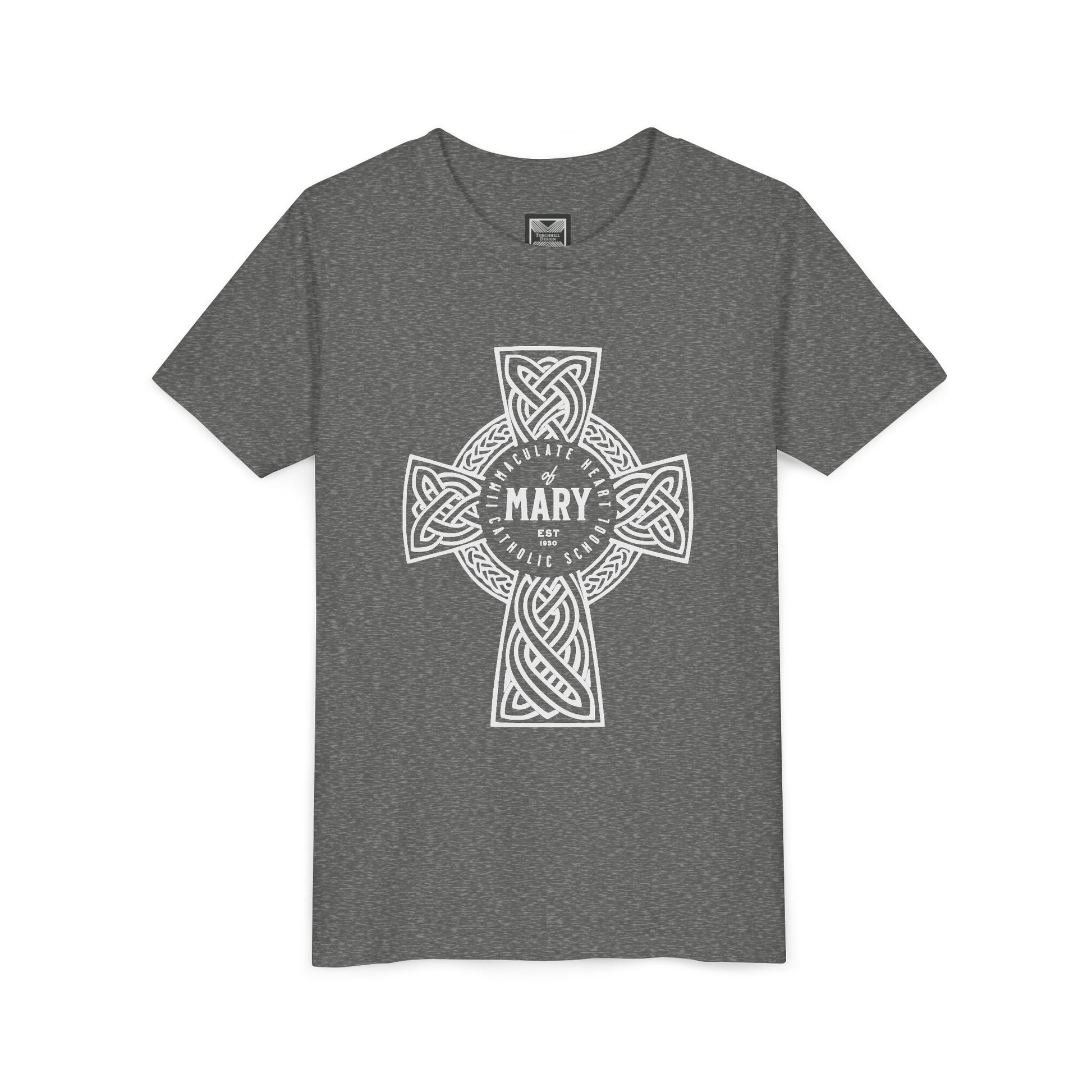 Youth Tee — Celtic Cross IHM Catholic School - TorchHill Design